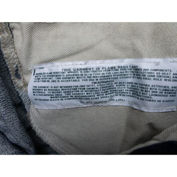 Wrangler FR Jeans Womens 11x34 Blue Mae Retro Bootcut Flame Resistant Stretch - Picture 5 of 16